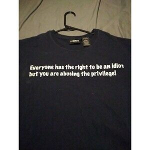 Idiot Privilege Shirt Funny Vtg No Boundaries Sz 2xl Tee